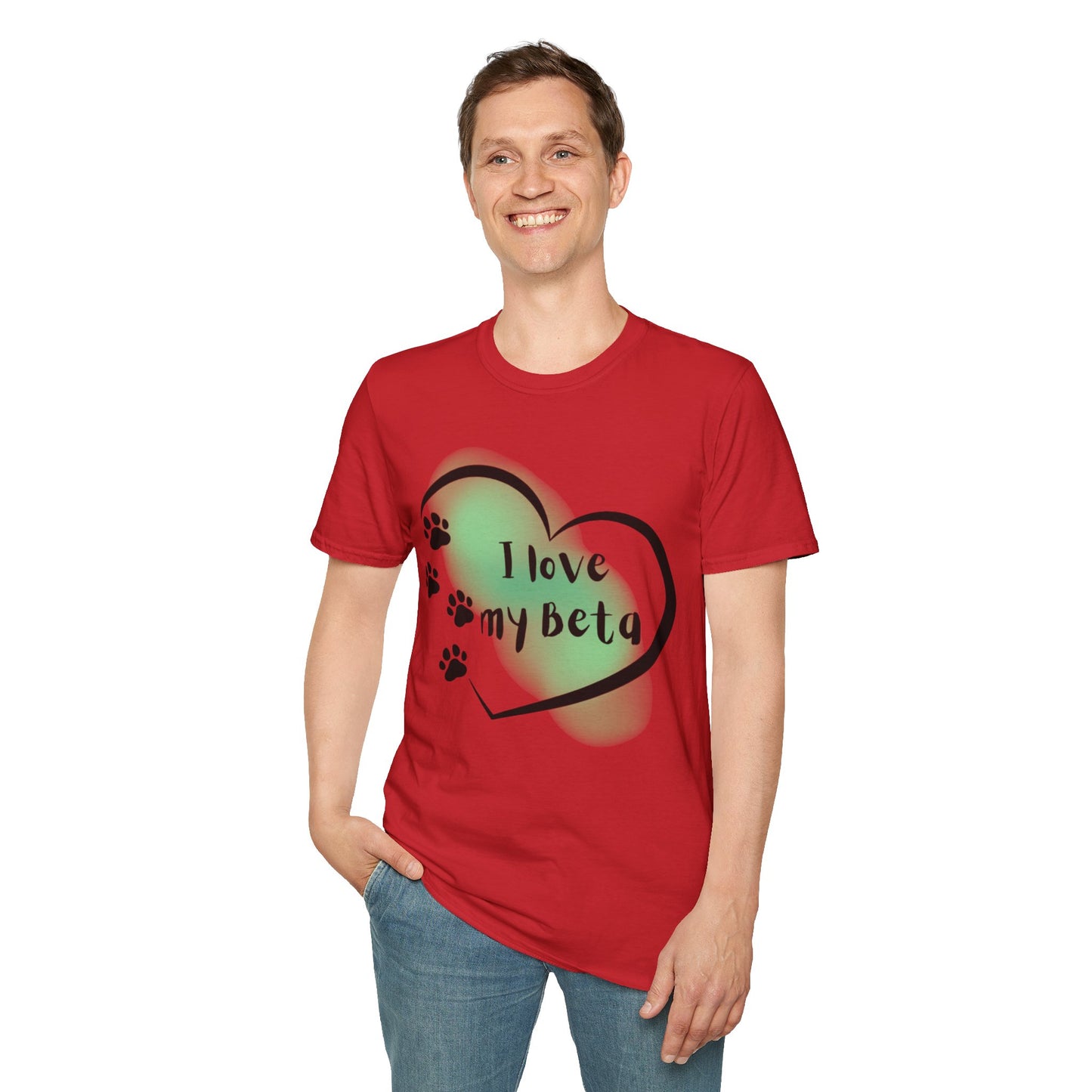 I Love My Beta T-Shirt — "I Love My Beta" Pup Life Design