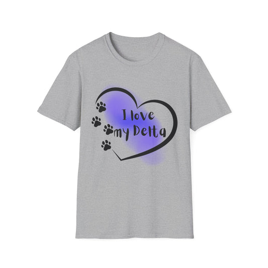 Delta Pup T-Shirt — "I Love My Delta" Pup Life Design