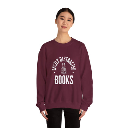 Easily Distracted by Books Crewneck Sweatshirt