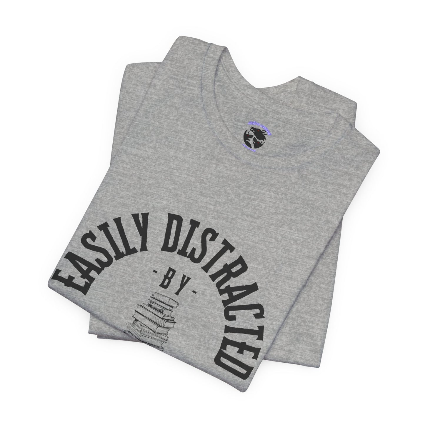 Easily Distracted By Books Graphic Tshirt
