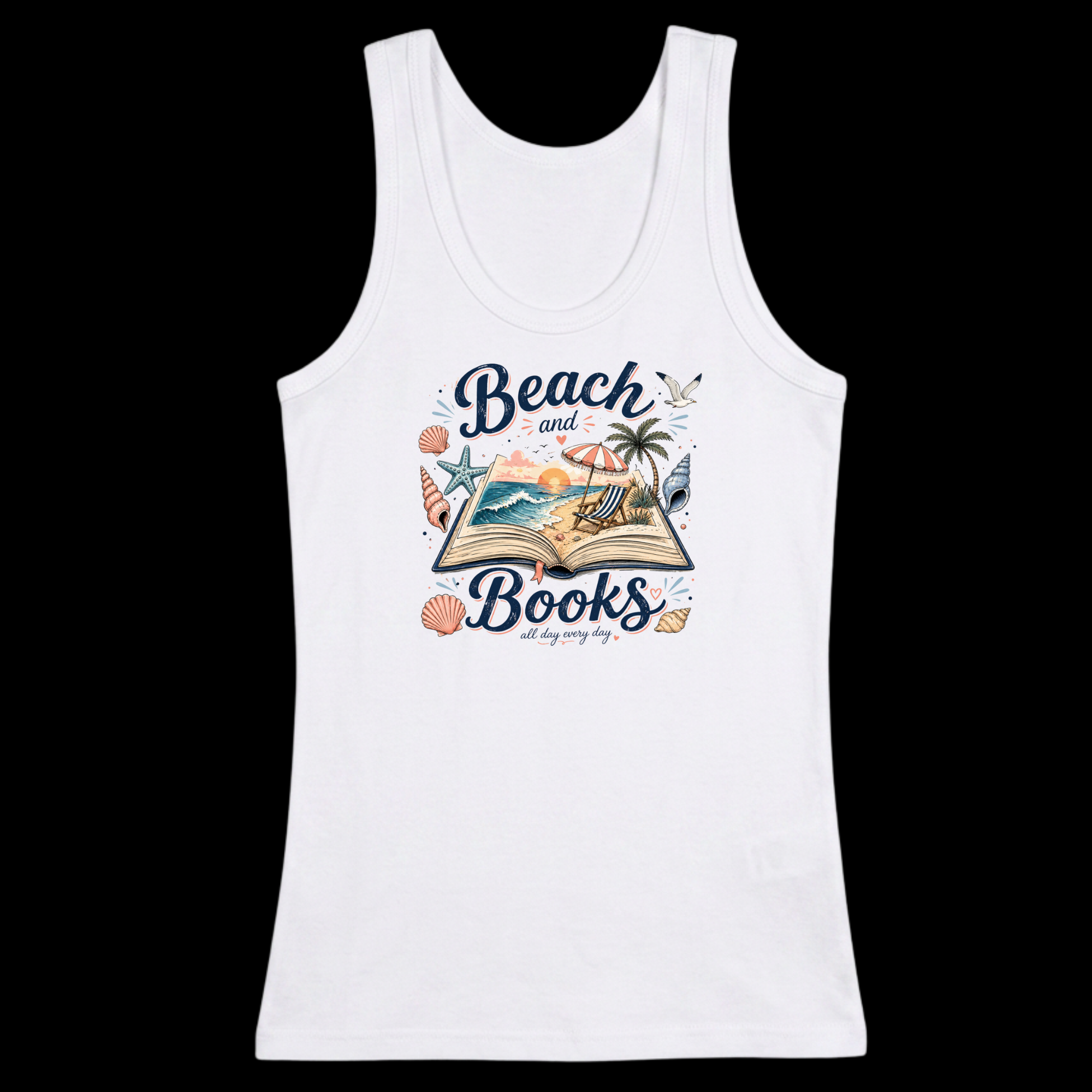 Beach And Books Tshirt