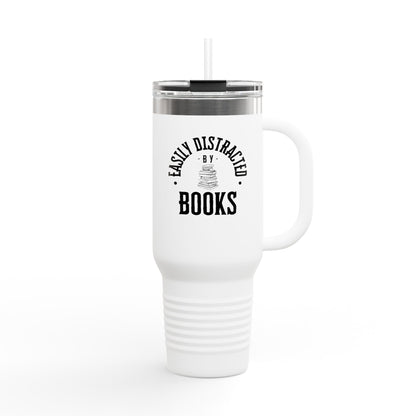 Easily Distracted By Books 40oz Insulated Travel Mug