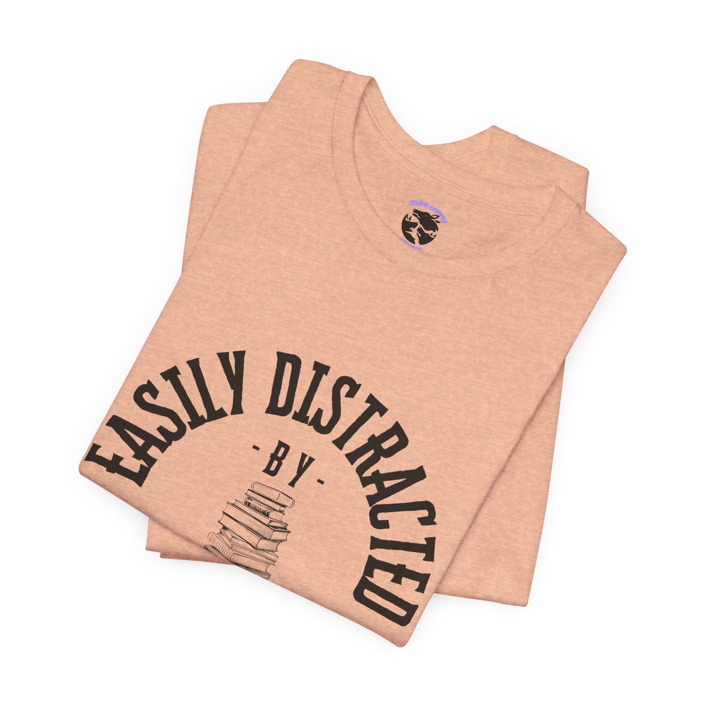 Easily Distracted By Books Graphic Tshirt