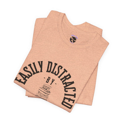 Easily Distracted By Books Graphic Tshirt