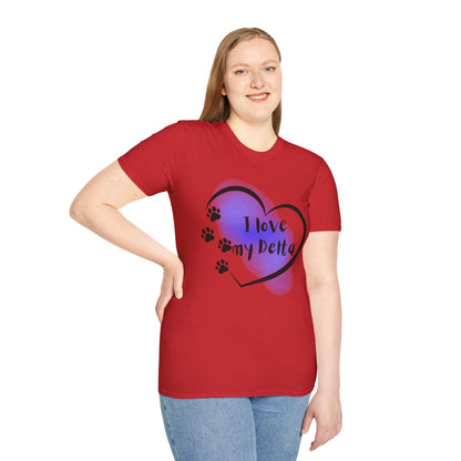 Delta Pup T-Shirt — "I Love My Delta" Pup Life Design