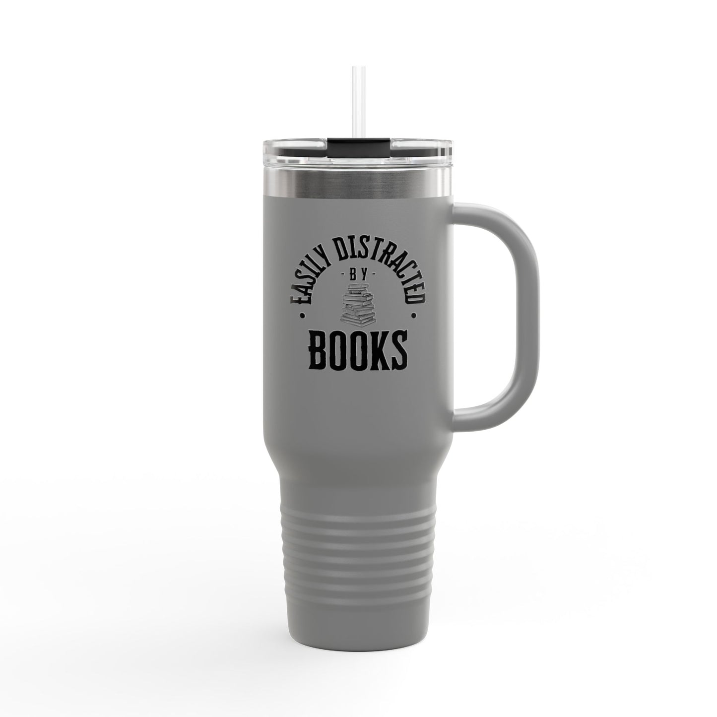 Easily Distracted By Books 40oz Insulated Travel Mug