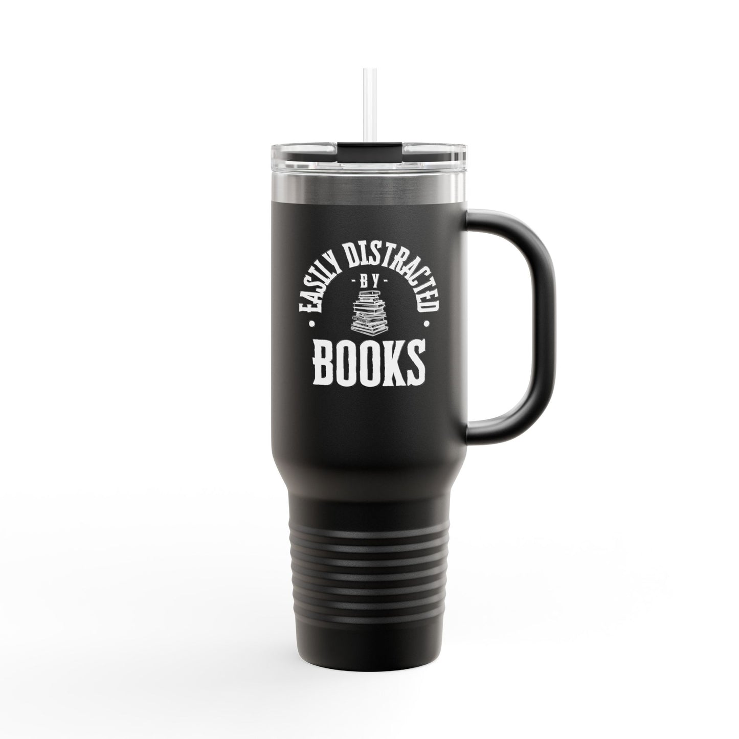 Easily Distracted By Books 40oz Insulated Travel Mug
