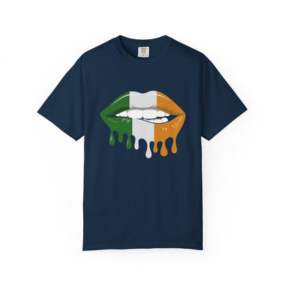 Irish Flag Drip Lips T-Shirt