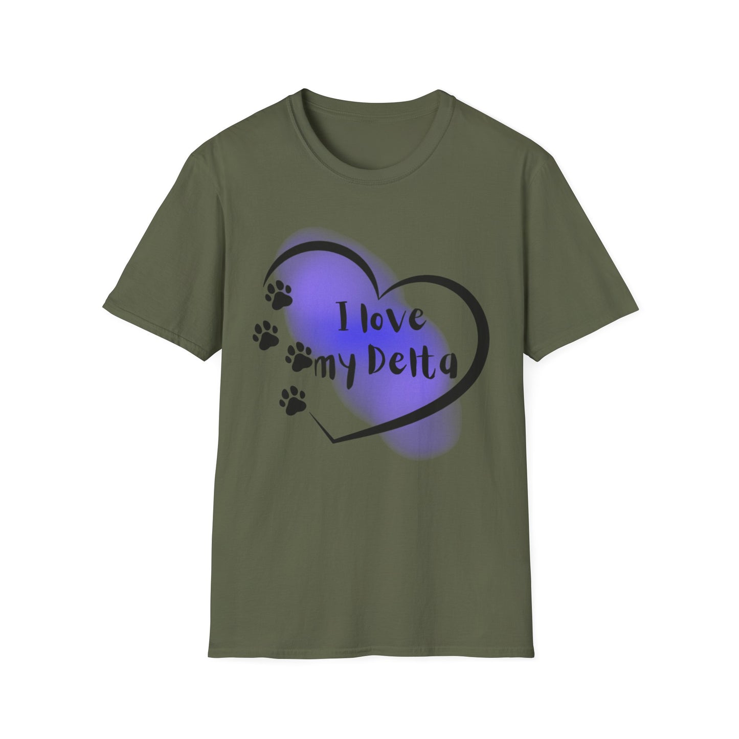 Delta Pup T-Shirt — "I Love My Delta" Pup Life Design