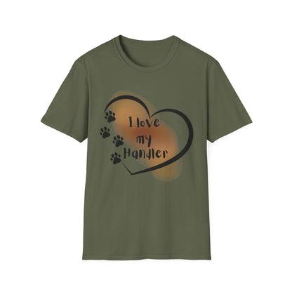 I Love My Handler T-Shirt — Pup Life Design