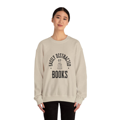 Easily Distracted by Books Crewneck Sweatshirt