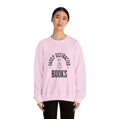 Easily Distracted by Books Crewneck Sweatshirt