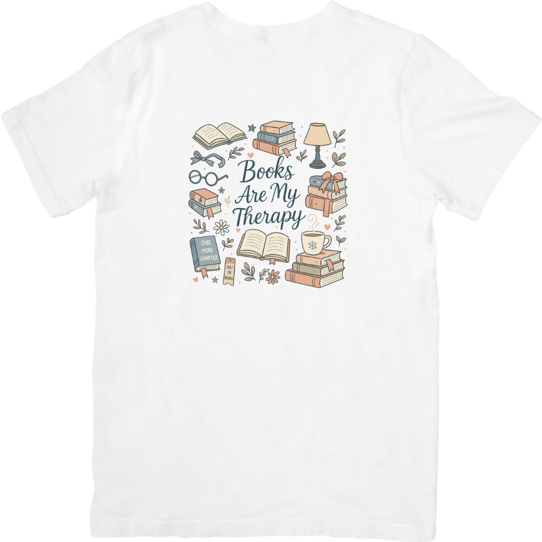 Books Are My Therapy Tshirt