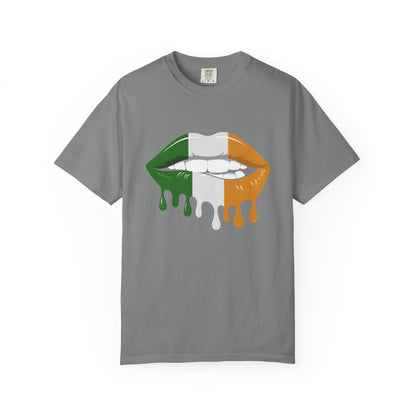 Irish Flag Drip Lips T-Shirt