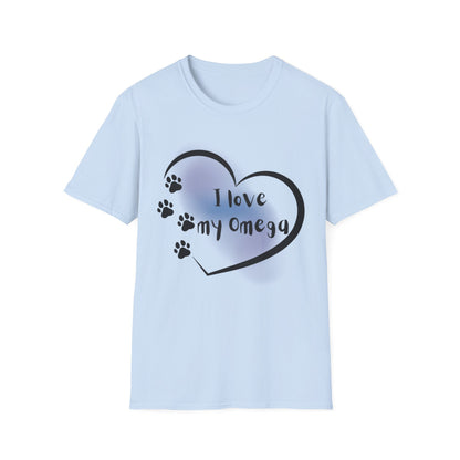I Love My Omega T-Shirt -- Pup Life Design