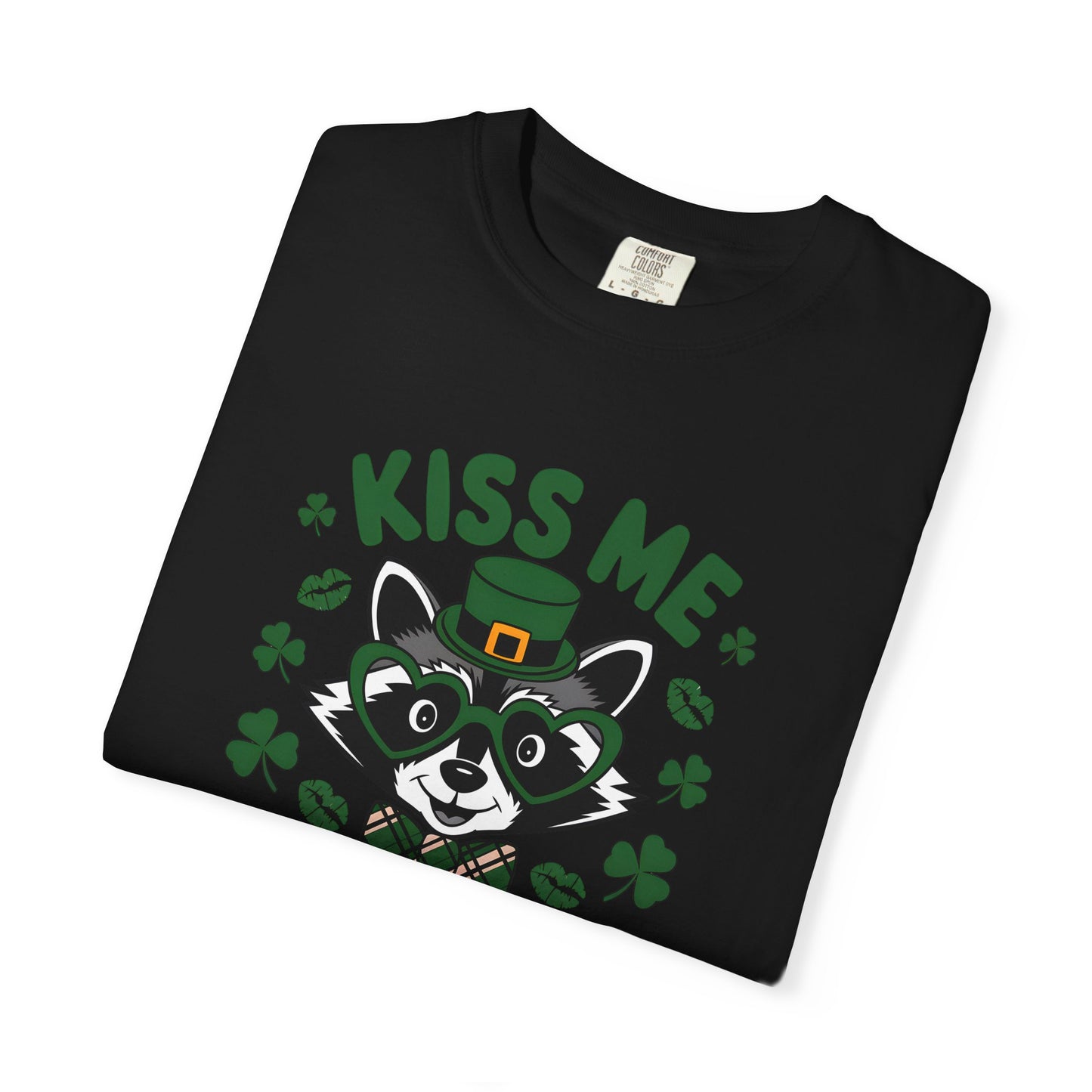 Kiss Me I'm Feral T-Shirt — Funny St. Patrick’s Day Raccoon Tee