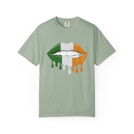 Irish Flag Drip Lips T-Shirt