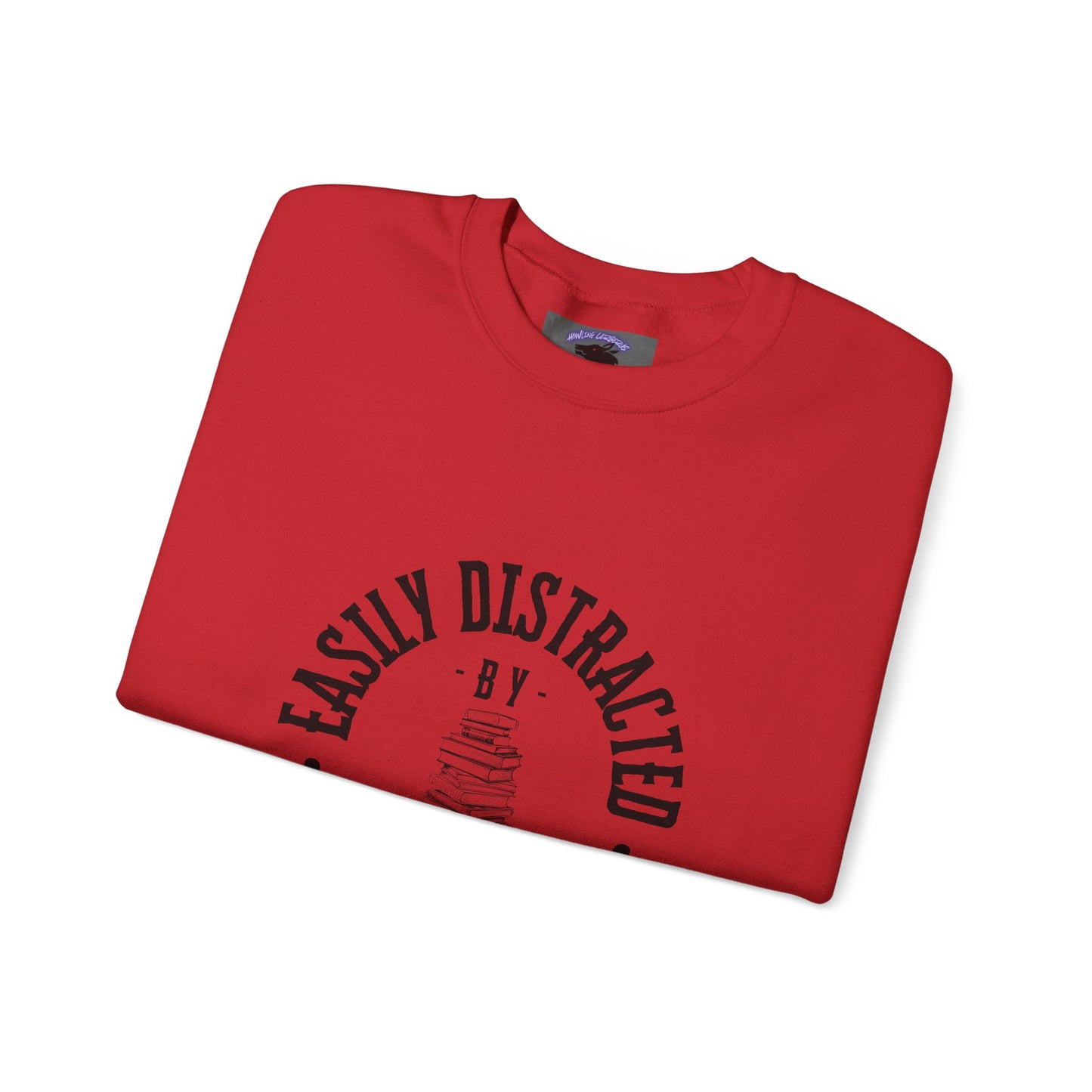 Easily Distracted by Books Crewneck Sweatshirt