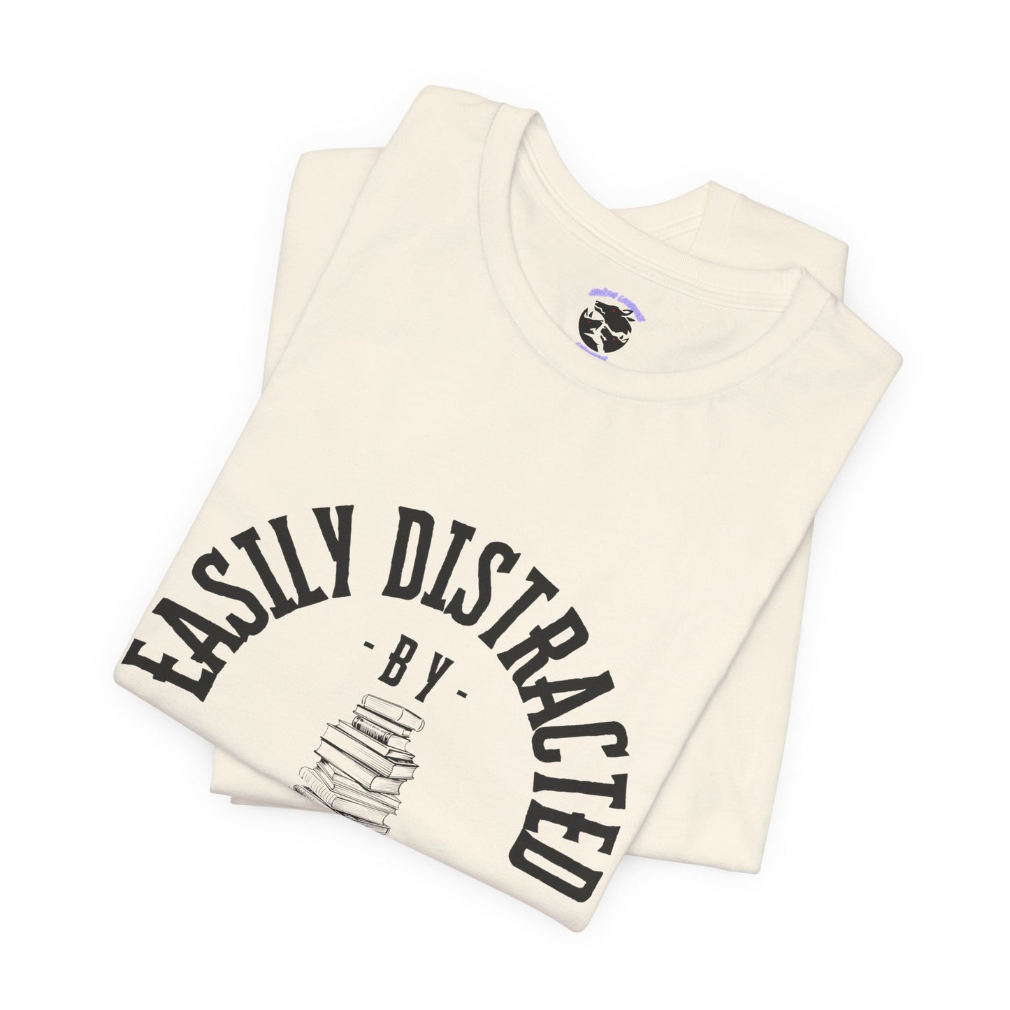 Easily Distracted By Books Graphic Tshirt