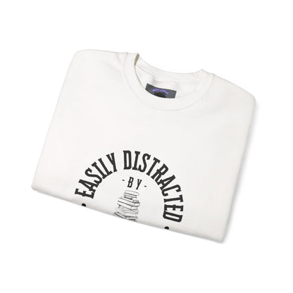 Easily Distracted by Books Crewneck Sweatshirt