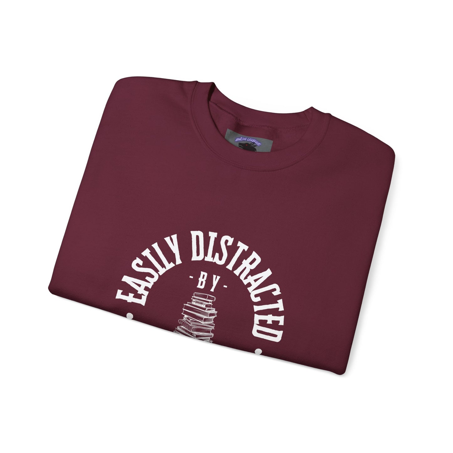 Easily Distracted by Books Crewneck Sweatshirt