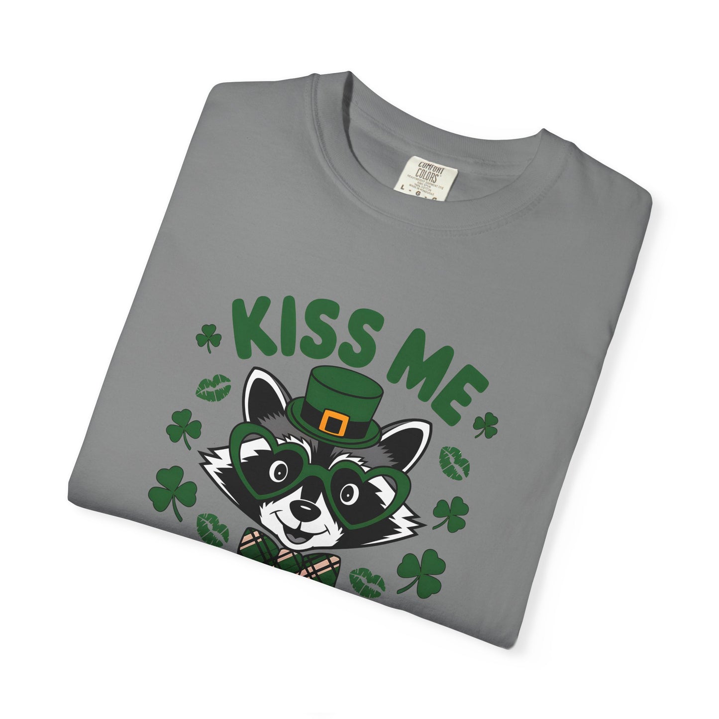 Kiss Me I'm Feral T-Shirt — Funny St. Patrick’s Day Raccoon Tee