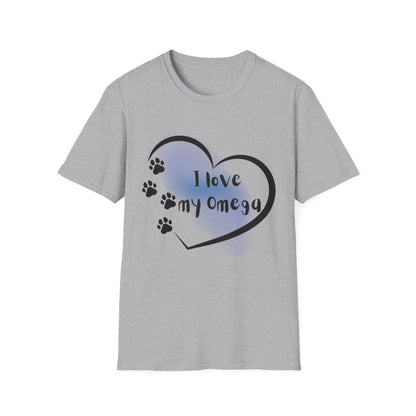 I Love My Omega T-Shirt -- Pup Life Design
