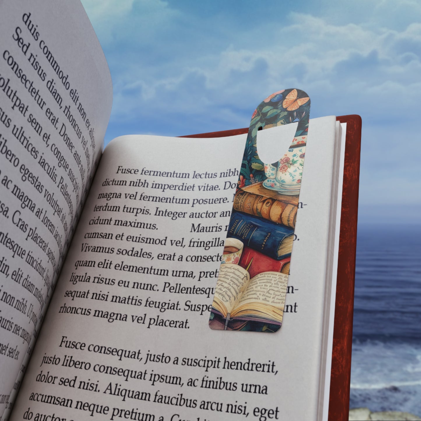 Tea & Tales Bookmark — Floral Vintage Books Reading Clip
