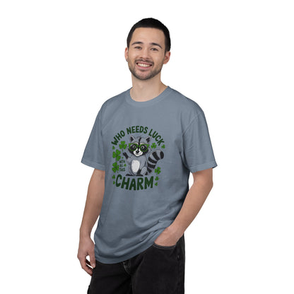 Raccoon Charm T-Shirt — Who Needs Luck With All This Charm St. Patrick’s Tee