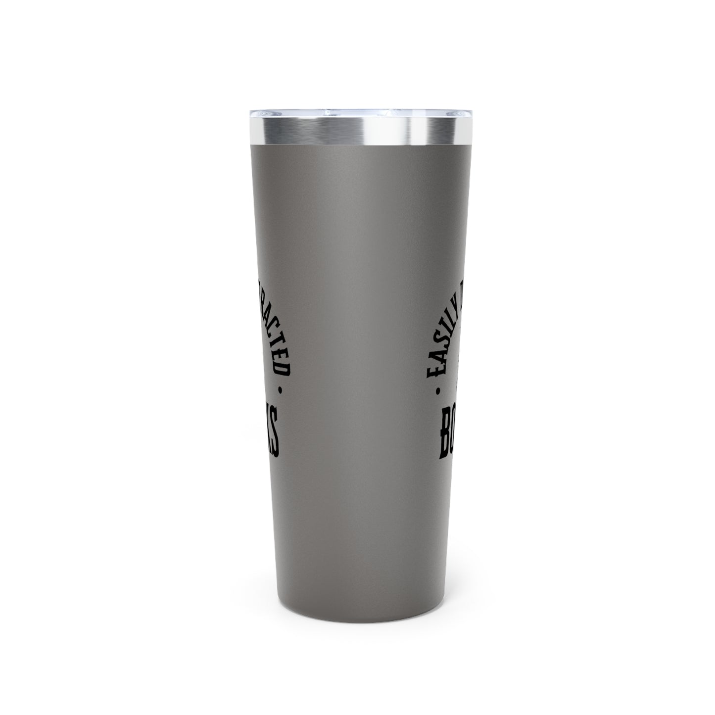 Easily Distracted By Books 22oz Black Insulated Tumbler
