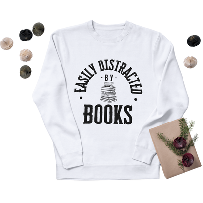 Easily Distracted by Books Crewneck Sweatshirt