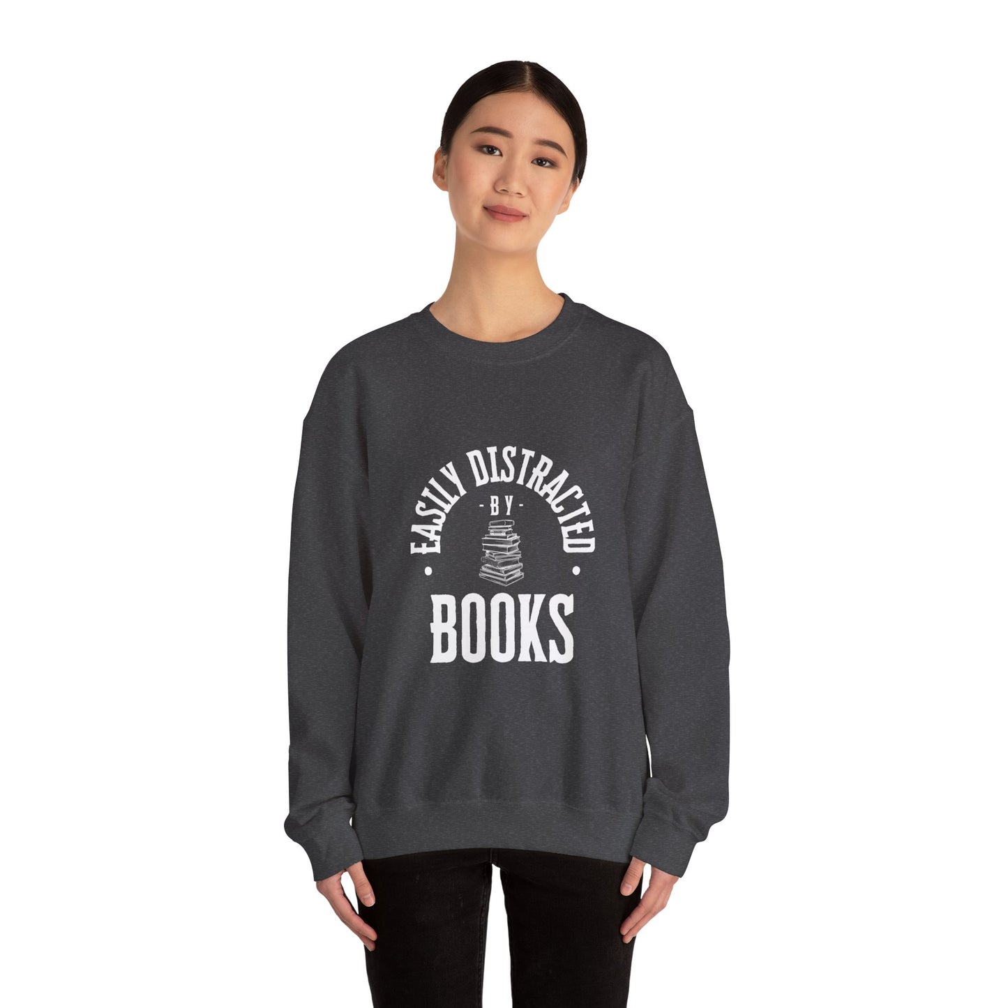 Easily Distracted by Books Crewneck Sweatshirt