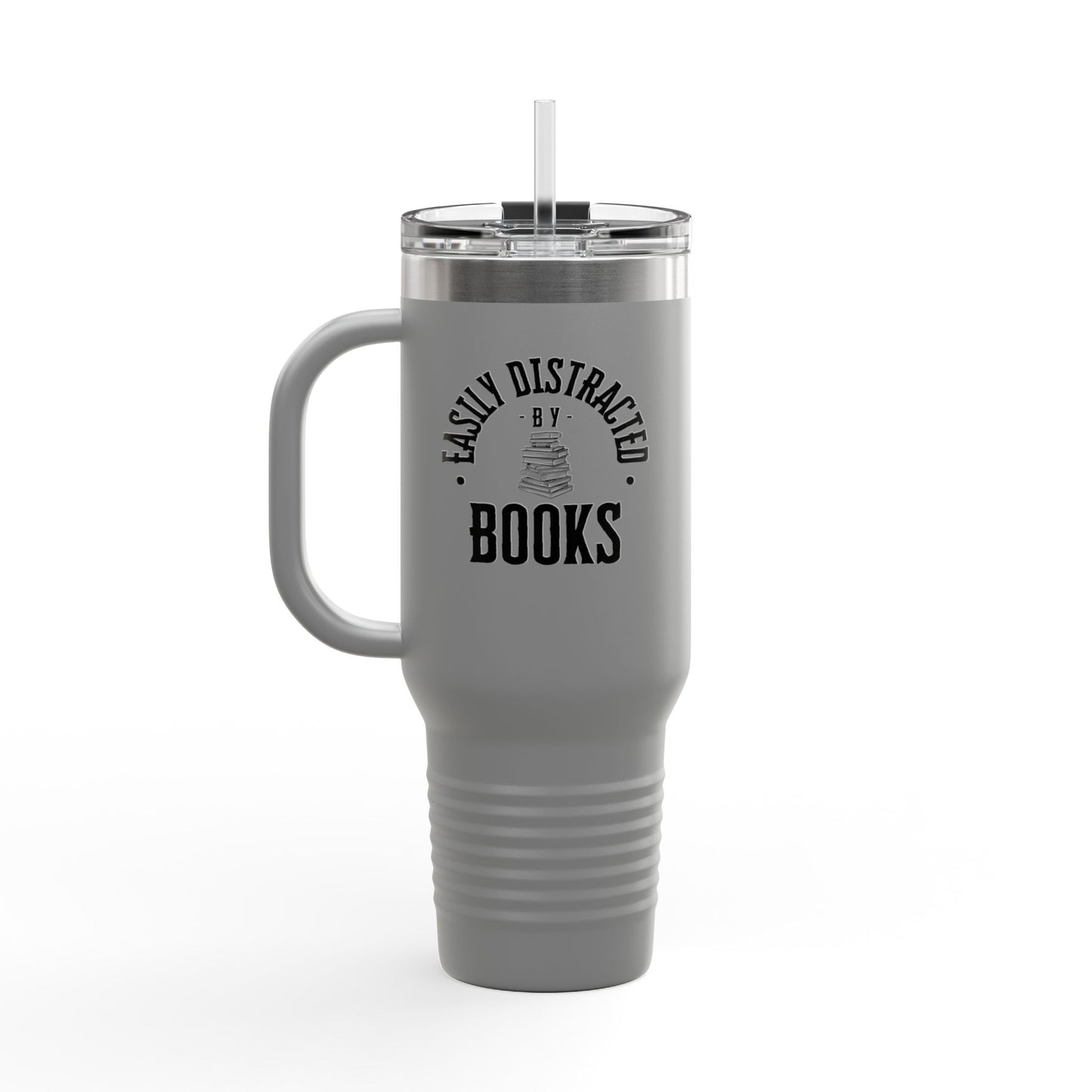 Easily Distracted By Books 40oz Insulated Travel Mug