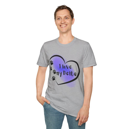 Delta Pup T-Shirt — "I Love My Delta" Pup Life Design