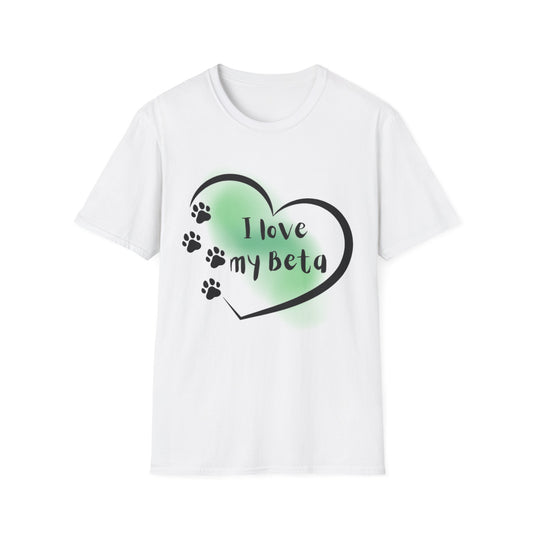 I Love My Beta T-Shirt — "I Love My Beta" Pup Life Design