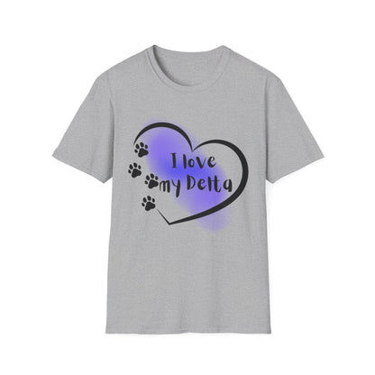 Delta Pup T-Shirt — "I Love My Delta" Pup Life Design