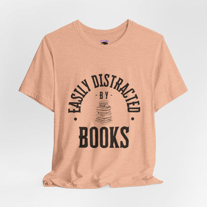 Easily Distracted By Books Graphic Tshirt