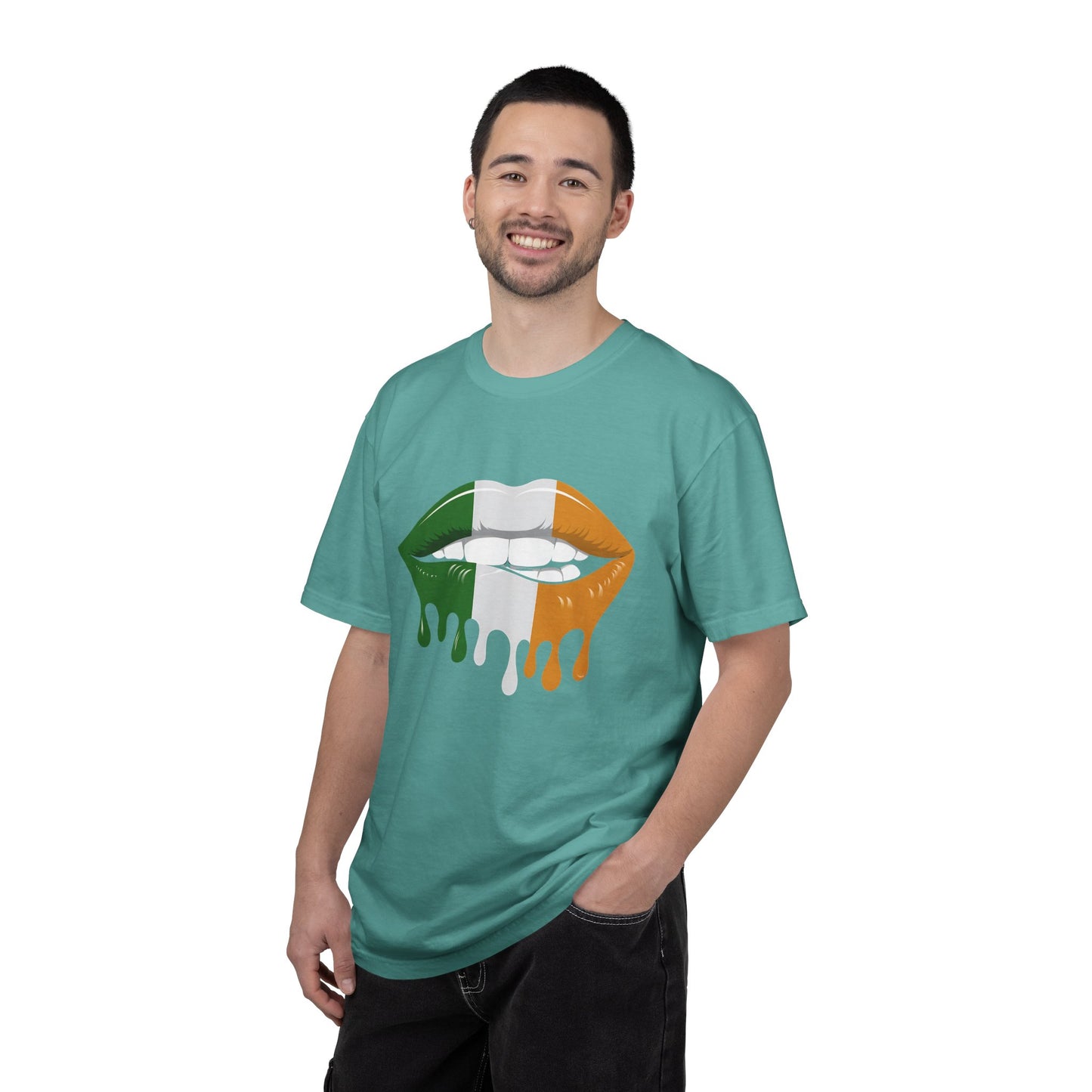 Irish Flag Drip Lips T-Shirt