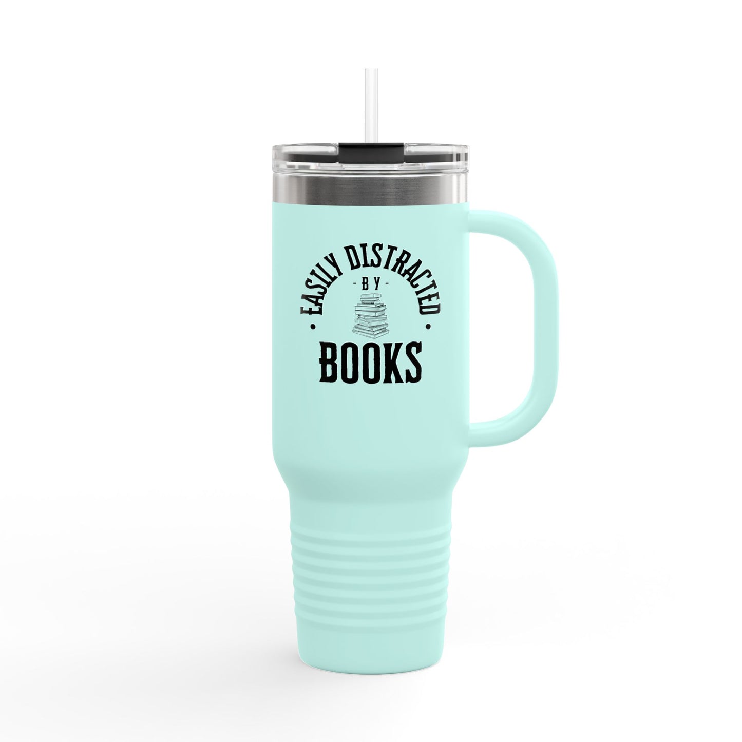 Easily Distracted By Books 40oz Insulated Travel Mug