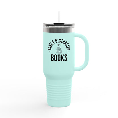 Easily Distracted By Books 40oz Insulated Travel Mug