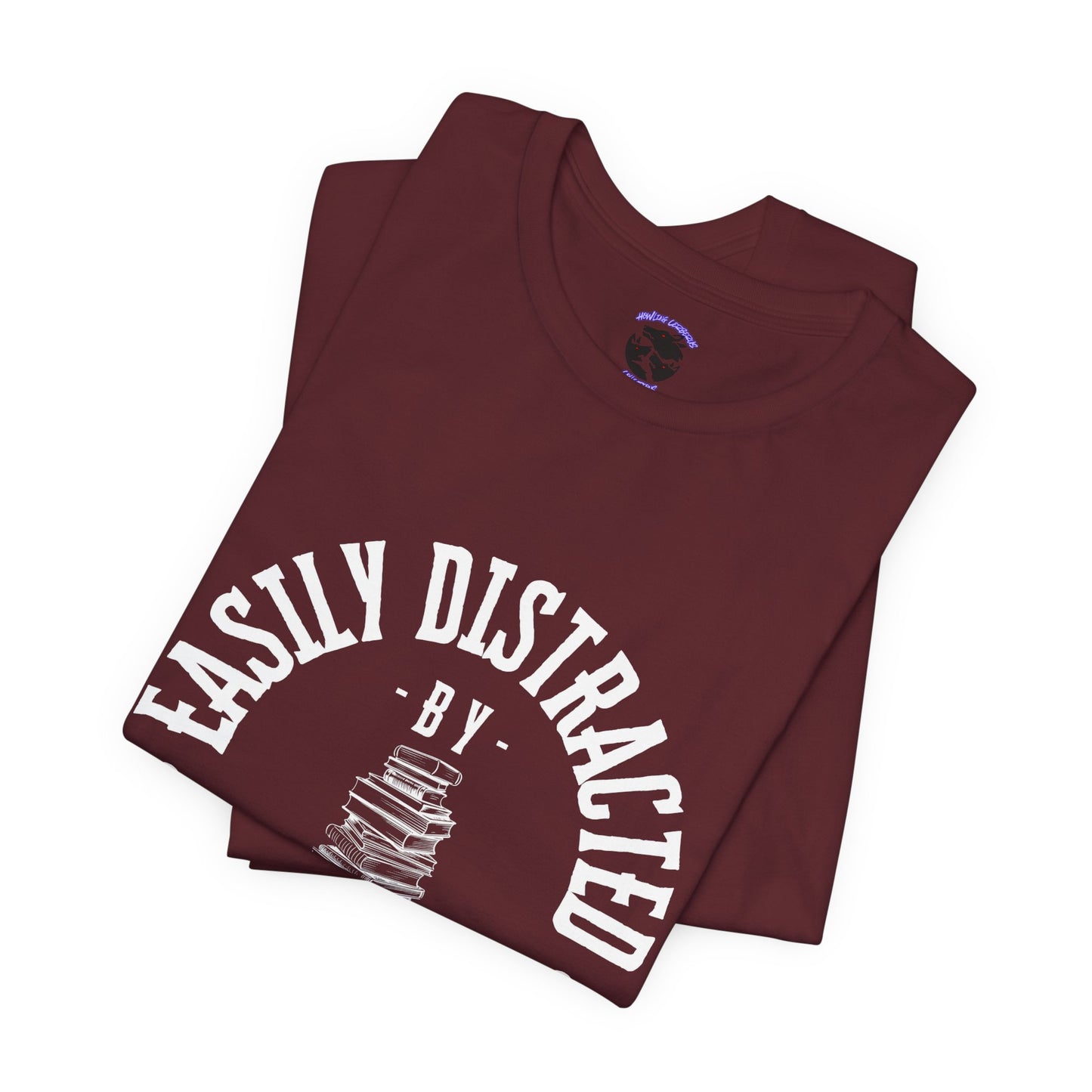Easily Distracted By Books Graphic Tshirt