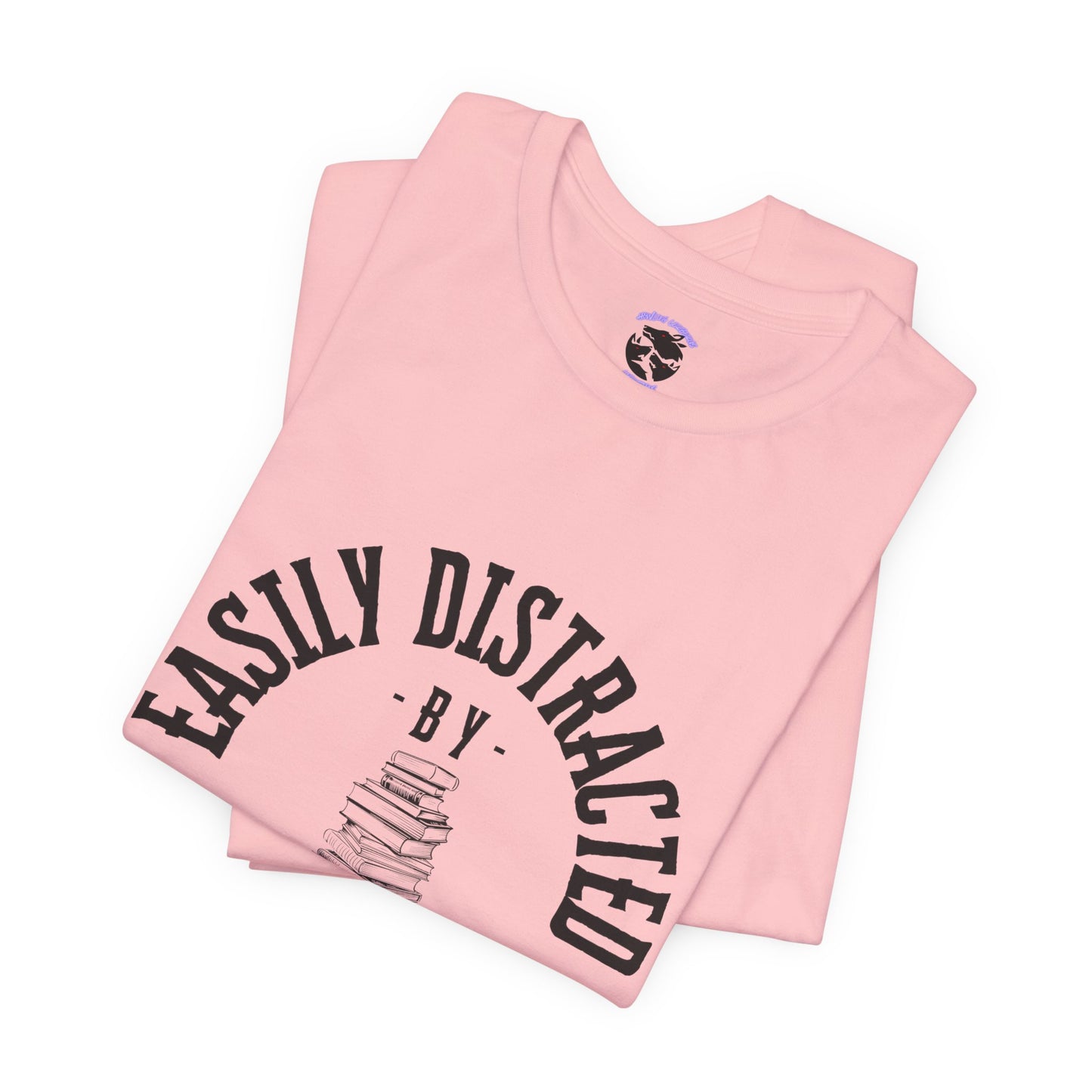Easily Distracted By Books Graphic Tshirt