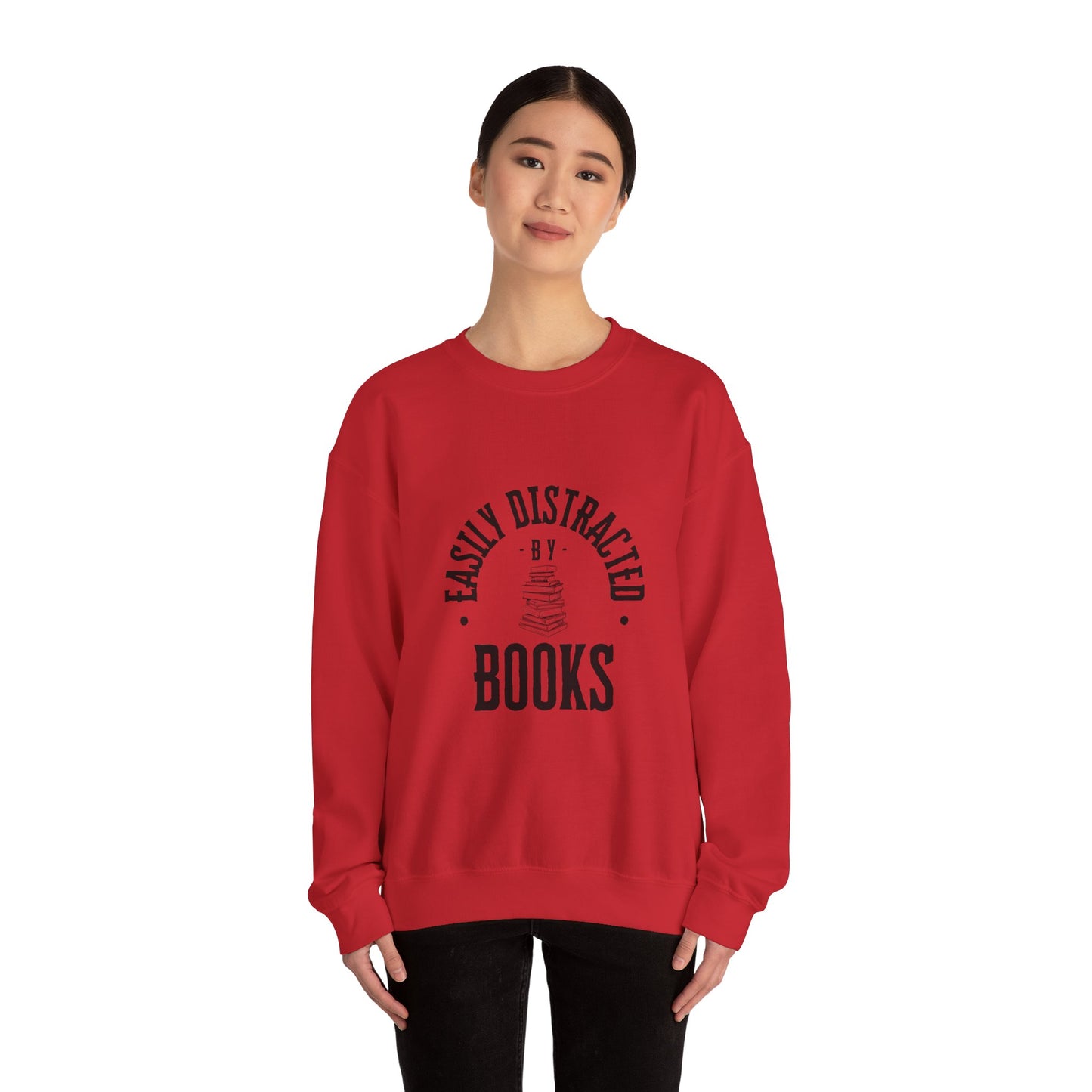 Easily Distracted by Books Crewneck Sweatshirt