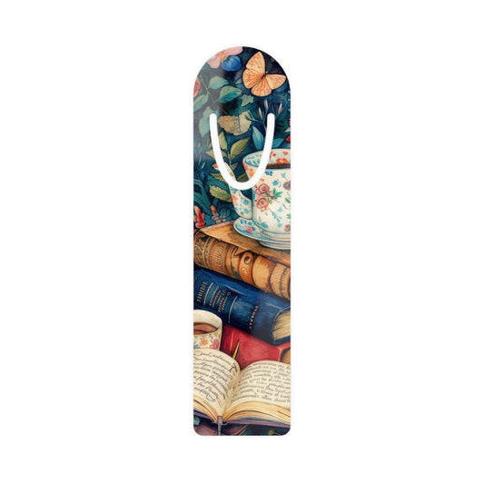 Tea & Tales Bookmark — Floral Vintage Books Reading Clip