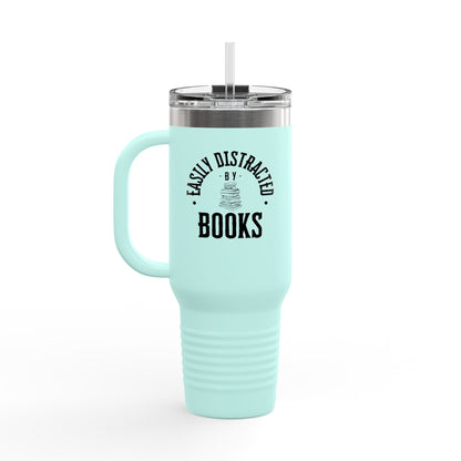 Easily Distracted By Books 40oz Insulated Travel Mug