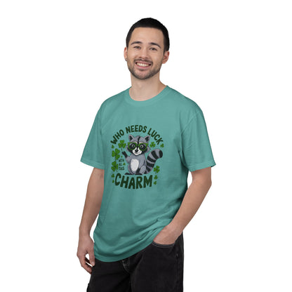 Raccoon Charm T-Shirt — Who Needs Luck With All This Charm St. Patrick’s Tee