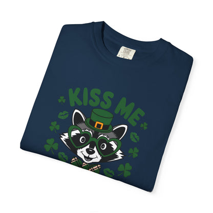 Kiss Me I'm Feral T-Shirt — Funny St. Patrick’s Day Raccoon Tee