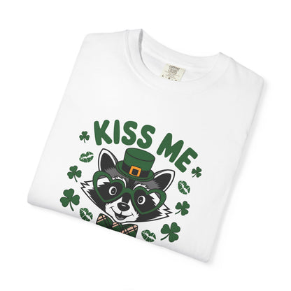 Kiss Me I'm Feral T-Shirt — Funny St. Patrick’s Day Raccoon Tee
