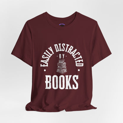 Easily Distracted By Books Graphic Tshirt