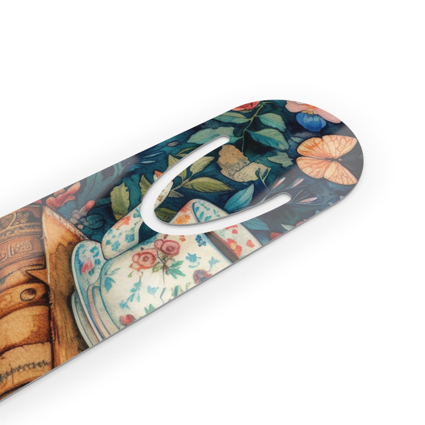 Tea & Tales Bookmark — Floral Vintage Books Reading Clip